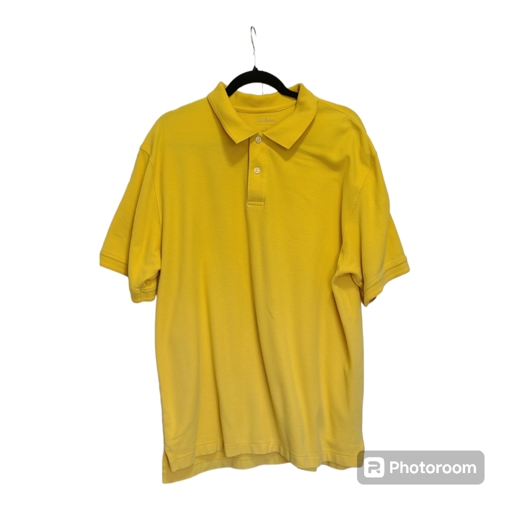 L.L.Bean polo shirt Mens Large yellow